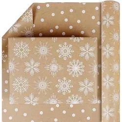 Geschenkpapier Weihnachten Rolle Kraftpapier recycelbar 10m Braun