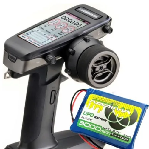Absima CR9T Pistolengriff-Fernsteuerung - 2,4GHz, 9 Kanäle, großer Farb-Touchscreen für einfache Bedienung und umfangreiche Anpassungsmöglichkeiten
