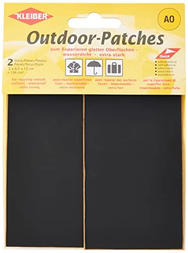 Kleiber Selbstklebende Ausbesserungsflicken aus Nylon, schwarz