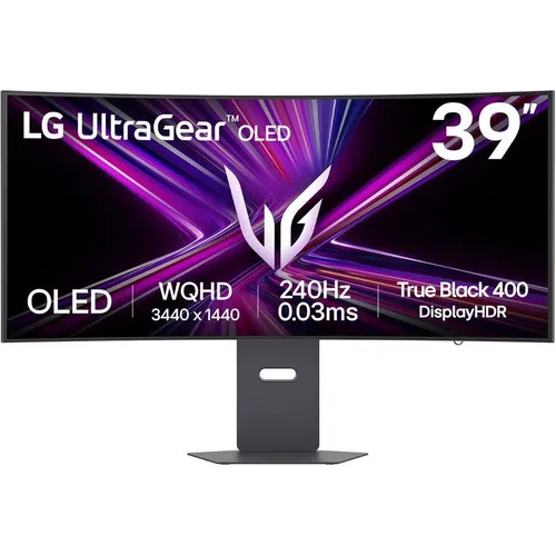 Ultra Gear OLED 39GX900A-B Gaming-Monitor - 39 Zoll Curved Gaming-Monitor mit WQHD-Auflösung und 240Hz Panel für flüssige Gaming-Erlebnisse, ideal für Gamer, die höchste Ansprüche stellen.