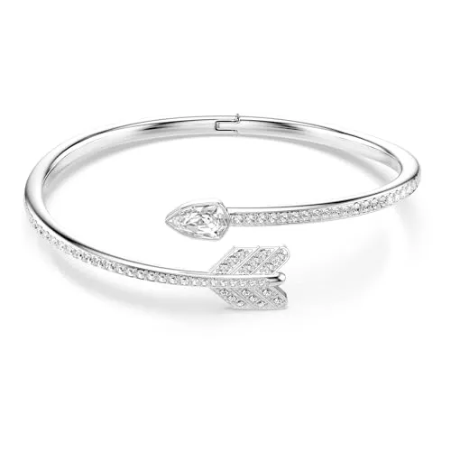 Swarovski Idyllia Armreif – Elegantes Design mit Pfeil-Motiv - Rhodinierter Armreif mit funkelnden Kristallen, inspiriert von Amors Pfeil. Ein stilvolles Accessoire, das jedem Outfit einen Hauch Romantik verleiht und einfach an- und abzulegen ist.