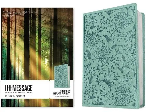 Eugene H. Peterson Message Super Giant Print, Teal Berries, The (Leather Bound)