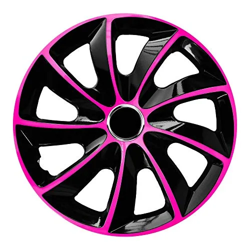 NRM Radzierblende STIG EXTRA schwarz/pink 17 Zoll 4er Set - Stylische Radkappen für individuelle Fahrzeuganpassung, aus hochwertigen Materialien für Langlebigkeit und Zuverlässigkeit.