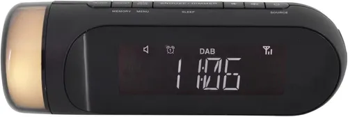 Soundmaster Uhrenradio DAB+ UR6600SI - DAB+ UKW-RDS Radiowecker, stufenlos dimmbares Nachtlicht und 2 Alarmzeiten für individuellen Weckkomfort