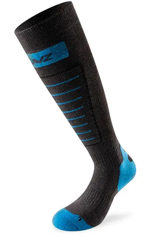 LENZ SKIING 1.0 Socken 2026 anthracite/blue - 39-41
