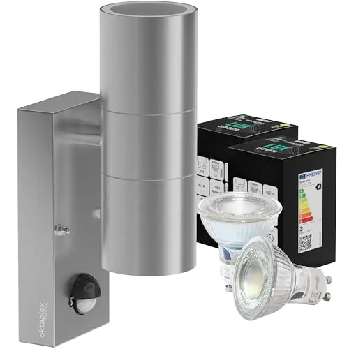 Wandleuchten, Wandbeleuchtung Silber von Oktaplex lighting