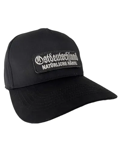 No Face No Name Basecap Ostdeutschland Natürliche Härte in schwarz Unisex frei einstellbar (schwarz)