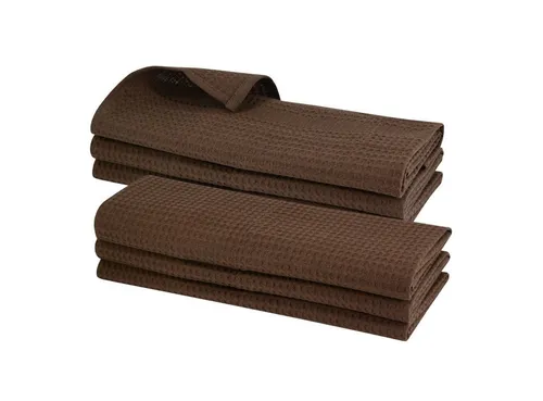 Engelland Geschirrtuch Poliertuch 6-tlg. Waffel-Pique in braun von ENGELLAND