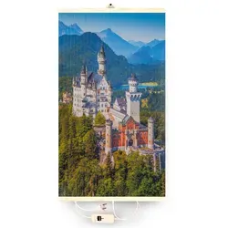 Infrarotheizung Thermostat Bildheizung 430W mit Schloss-Motiv - Infrarotheizungen mit innovativer Kohlefaser-Technologie, energiesparend und schnell auf Betriebstemperatur. Das kreative Design als Bild heizt effizient, ohne die Luft zu trocknen.