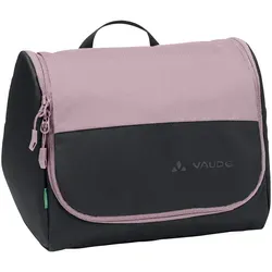 VAUDE WegaWash Kulturbeutel black-purple ash - Geräumiger Kulturbeutel für Reisen mit durchdachter Innenaufteilung, integriertem Spiegel und Haken zum Aufhängen. Aus recycelten Materialien, robust und ideal für umweltbewusste Reisende.