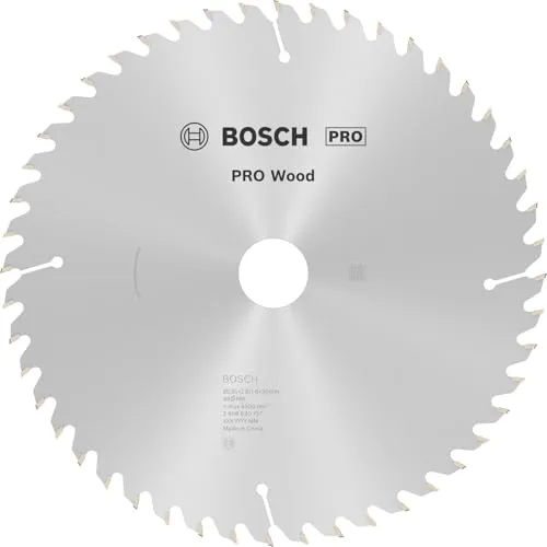 Bosch Kreissägeblatt PRO Wood 2608640727, 235mm, 48 Zähne - Kreissägeblätter für Holz mit präzisionsgeschliffenen Carbide-Zähnen, ideal für feine Schnitte in Weich- und Hartholz. Reduzierte Schwingungen und Hitzeentwicklung für ein angenehmes Arbeiten.