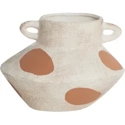 Blumenvase ALOSIDAE Steinzeug 19 cm Hellbeige