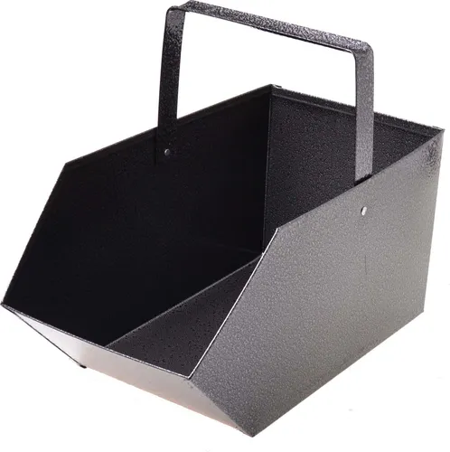 Aqbau® Kohlenkasten Kohlenschütte Aschekasten Aschebehälter Metallkohlenkasten Alt silber