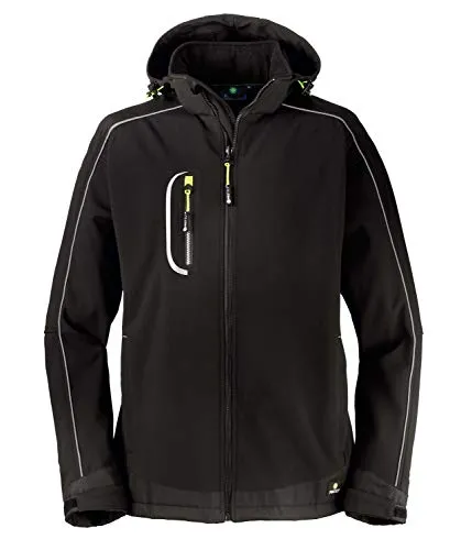 4PROTECT Softshell-Jacke Montana XL - Schwarz - Funktionsjacke für alle Wetterlagen, wind- und wasserabweisend, ideal für Outdoor-Aktivitäten und Freizeit.