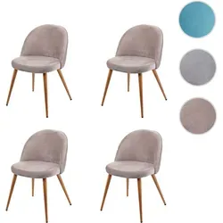 4er-Set Esszimmerstuhl HWC-D53, Retro 50er Jahre Design in Grau-Braun - Stühle im Retro 50er Jahre Design, inklusive Bodenschoner für optimalen Schutz. Ideal für Esszimmer und Wohnbereich, bieten sie hohen Sitzkomfort mit breiter Sitzfläche und hoher Rückenlehne.