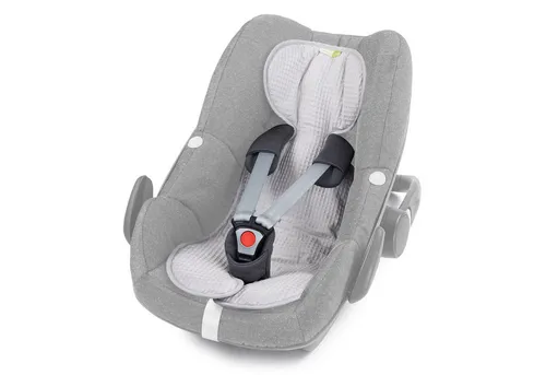 Liebes von priebes Autositzbezug COOLAIR 0 - Funktionssitzauflage für Babyschale in waffel grau, bietet optimalen Komfort und Schutz für Ihr Baby während der Autofahrt.