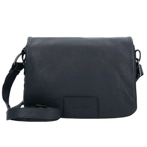 L.Credi Eva Umhängetasche aus Leder 25 cm - schwarz - Elegante Handtasche aus hochwertigem Leder, ideal für jeden Anlass und bietet ausreichend Platz für Ihre Essentials.