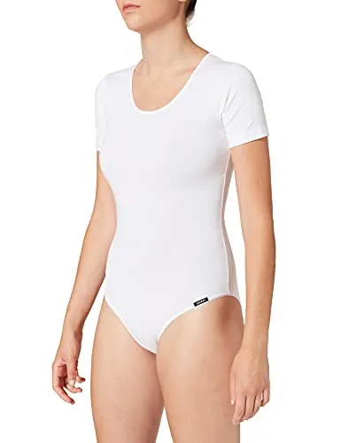 Skiny Damen Kurzarm Cotton Body, Weiß, 36 EU - Formender Body in hochwertiger Baumwollqualität, perfekt für Alltag und besondere Anlässe. Seamless Nähte sorgen für ein angenehmes Tragegefühl.