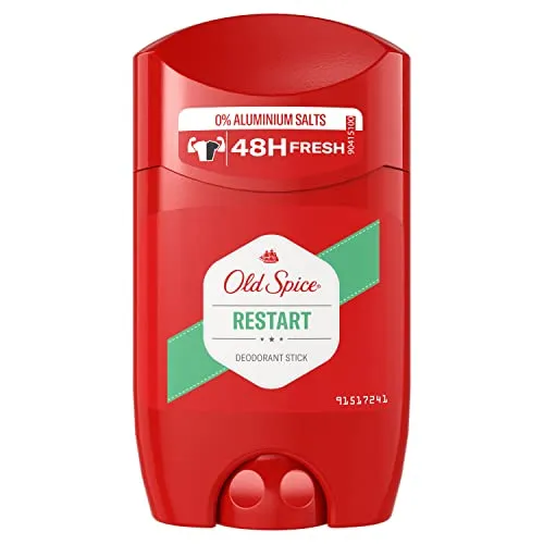 Old Spice Restart Deo Stick für Männer (50 ml), Herren, 48 h Frische, 0 % Aluminiumsalze, keine weißen Rückstände und gelben Flecken
