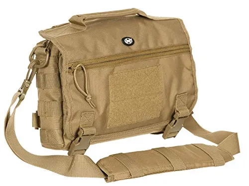 MFH Schulter-Tragetasche, MOLLE (coyote tan) - Sport-Schultertasche mit MOLLE-Befestigungssystem, ideal für urbanen Alltag und Kurztrips. Verstellbarer Schultergurt, gepolstertes Hauptfach und transparentes Kartenfach bieten optimalen Komfort und Funktionalität.