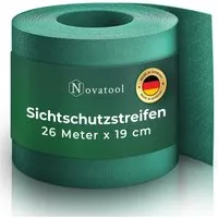 Novatool PP 26m Sichtschutzstreifen für Doppelstabmattenzaun Grün - Hochwertiger Sichtschutzstreifen aus langlebigem Polypropylen, ideal für maximale Privatsphäre im Garten oder auf dem Balkon. Einfache Montage ohne Clips, 100% recyclingfähig und wetterfest.