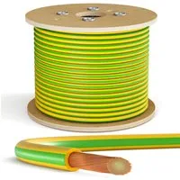 HB-DIGITAL Erdungskabel 16mm2 H07V-K - Flexibles Erdungskabel für Starkstrom mit PVC-Isolation, ideal für feste und flexible Verlegung in Schaltanlagen, Nennspannung 450/750 V, temperaturbeständig von -30°C bis +80°C.