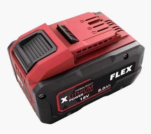 FLEX Ersatzakku 18Volt 8,0Ah - AP18.0/8.0 - Lithium-Ionen Akku für FLEX Geräte, bietet langanhaltende Energie und optimale Leistung für Ihre Werkzeuge.