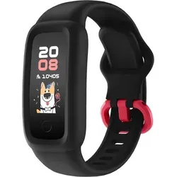 BIGGERFIVE Vigor 2 Fitnessarmband für Kinder 5–12 Jahre mit Schrittzähler, Herzfrequenzmesser, Kalorienzähler, Schlafmonitor, wasserdicht - Schwarz