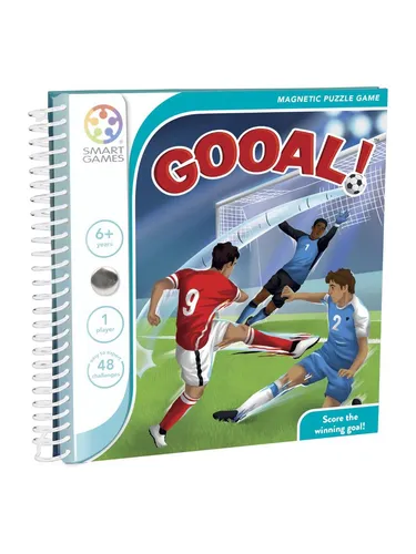 Smart Games Goooal Reisespiel - Gesellschaftsspiel mit 48 Herausforderungen vom Amateur bis Profi. Perfekt für unterwegs – führe deine Mannschaft zum Sieg und schieße das entscheidende Tor!