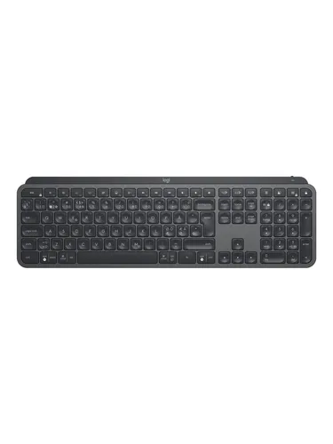 MX Keys for Business - Kabellose Tastatur in Schwarz - Tastatur mit dünnem Profil und niedrigen Tasten, kabellos über Bluetooth & 2.4 GHz, integrierter 1500-mAh-Akku für lange Nutzung, kompatibel mit Windows, macOS, Linux und mehr.