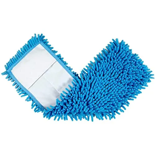 BiOHY Wischmopp 50 cm | Chenille Mopp | Microfasermopp blau (Einzeln) | Ideal für die Reinigung von empfindlichen und glatten Oberflächen