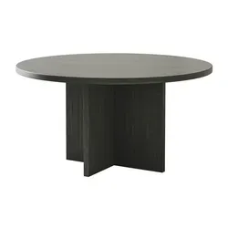 Selsey Couchtisch OVO, runder Couchtisch in Holzoptik Esche Schwarzgrau, 76 cm - Moderne Couchtische mit fest montierter Tischplatte, ideal für stilvolle Wohnzimmer. Der OVO Tisch kombiniert Funktionalität mit einzigartigem Design und passt sich perfekt Ihrem individuellen Stil an.