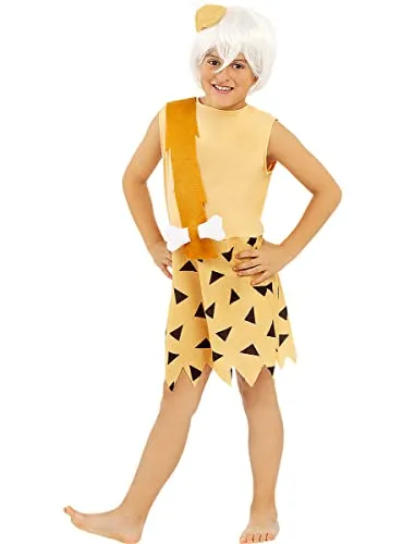 Funidelia | BAMM-BAMM Kostüm - Familie Feuerstein für Jungen The Flintstones, Höhlenmensch - Kostüme für Kinder & Verkleidung für Partys, Karneval & Halloween - Größe 10-12 Jahre - Orange