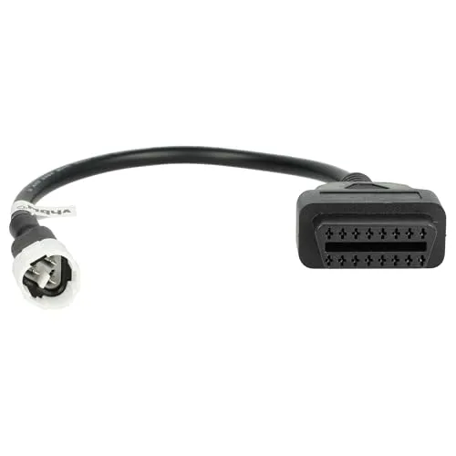 vhbw OBD2 Adapter 3Pin auf OBD2 16Pin kompatibel mit Yamaha Delight 125, MT-125, NMAX 125, Xmax 125, Xmax 300, Xmax 400, YS-125 Motorrad - 40 cm