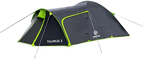 Peme Unisex – Babys Campingzelt Taurus 3, Gray-Green