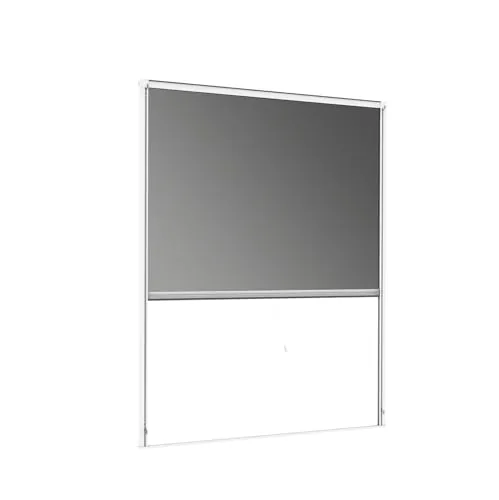 Windhager COOL Sonnenschutz Rollofenster - Fliegengitter mit Hitzeschutz und Mückenschutz, einfach einhängbar, Spezialgewebe aus Fiberglas für effektive Sonneneinstrahlungsreduktion und bohrfreie Montage.