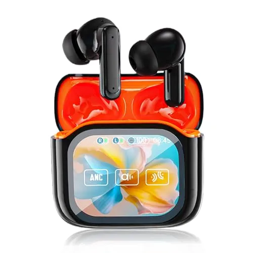 Bluetooth Kopfhörer, In Ear Kopfhörer Kabellos mit Touchscreen, Bluetooth 5.4 mit ANC/ENC Noise Cancelling Mic, 60H Spielzeit Tiefer Bass Earbuds mit HiFi Sound/7 EQ-Modi, IPX7 Wasserdicht Ohrhörer
