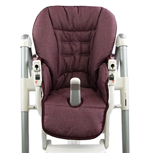 BAMBINIWELT Ersatzbezug Sitzkissen Bezug kompatibel mit Peg Perego Prima Pappa-Diner MELIERT (meliert bordeaux)