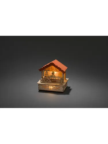 Konstsmide LED-Holzsilhouette in Natur - (B)13 x (H)12,5 x (T)10,5 cm, braun, Damen