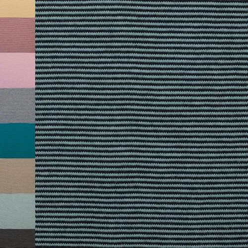 MAGAM-Stoffe Anni Ringel Bündchenstoff Feinstrick Oeko-Tex Meterware 50cm (1mm blau dunkelblau)