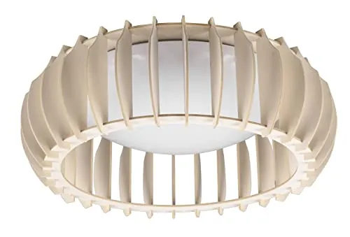 Reality Leuchten LED Deckenleuchte Monte R62171130 - Lampen aus Naturholz mit energiesparender 16,6 Watt LED und Switch Dimmer für individuelle Helligkeitseinstellungen – ideal für stimmungsvolle Beleuchtung.