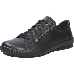 Legero Damen Tanaro 5.0 Sneaker - Schwarz - Damen-Sneaker mit herausnehmbarer Leder-Einlegesohle, strapazierfähigem Textilfutter und bequemem Tragegefühl durch Komfortweite 'G'. Schneller Einstieg dank praktischem Reißverschluss.