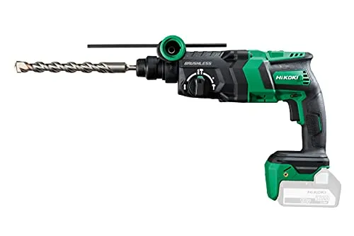 HiKOKI Akku Bohr- und Meißelhammer DH18DPC - Akku Bohr- und Meißelhammer mit bürstenlosem Motor für hohe Leistung und Langlebigkeit. Ideal für präzises Bohren und Meißeln in drei Betriebsarten.
