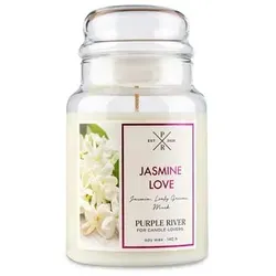 PURPLE RIVER Duftkerze im Glas Jasmine Love 623g