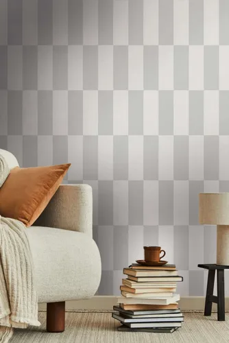 living walls Vliestapete LIMITED – Schachbrett Karo in Grau