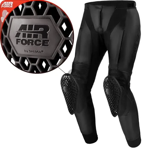 SHIMA Bandit Motorrad Hose Herren mit Protektoren - Motorradhose aus hochwertigem A+ Leder mit SHIMA AirForce-Protektoren für maximale Sicherheit und Komfort. Optimale Belüftung und verstellbare Passform für ideale Anpassung bei jeder Fahrt.