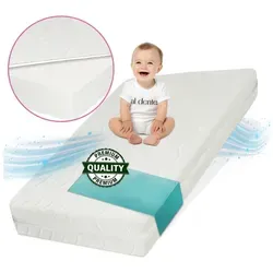 Kindermatratze Easy Active Kaltschaummatratze 90x200 cm mit Bezug, Best for Home, 8 cm hoch, (60x120 70x140 80x160 80x180 90x200 140x200 180x200 cm), Schaumstoffmatratze, Kindermatratze mit Reißverschluss weiß 100 cm x 200 cm x 8 cm