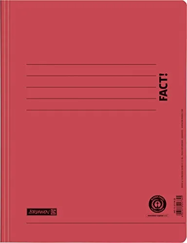 Baier & Schneider Brunnen 102010420 Schnellhefter A4, FACT!, aus Recyclingkarton) rot