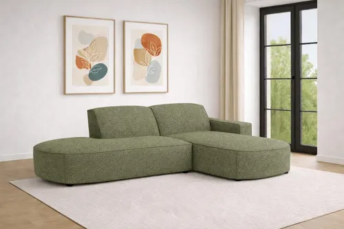 Kaiser Möbel Ecksofa Cursal Atelier – modernes, elegantes L-Form Sofa mit sanften Rundungen - Ecksofas – Design trifft Komfort mit abgerundetem, haustierfreundlichem Stoff für ein einladendes Wohnzimmer