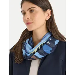 CECIL Gemusterter Loop Schal Blau